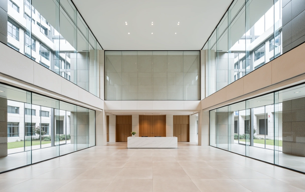 Corporate headquarters aesthetic